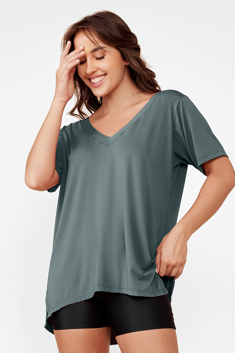 Camiseta Manga Curta Guinda GRIS