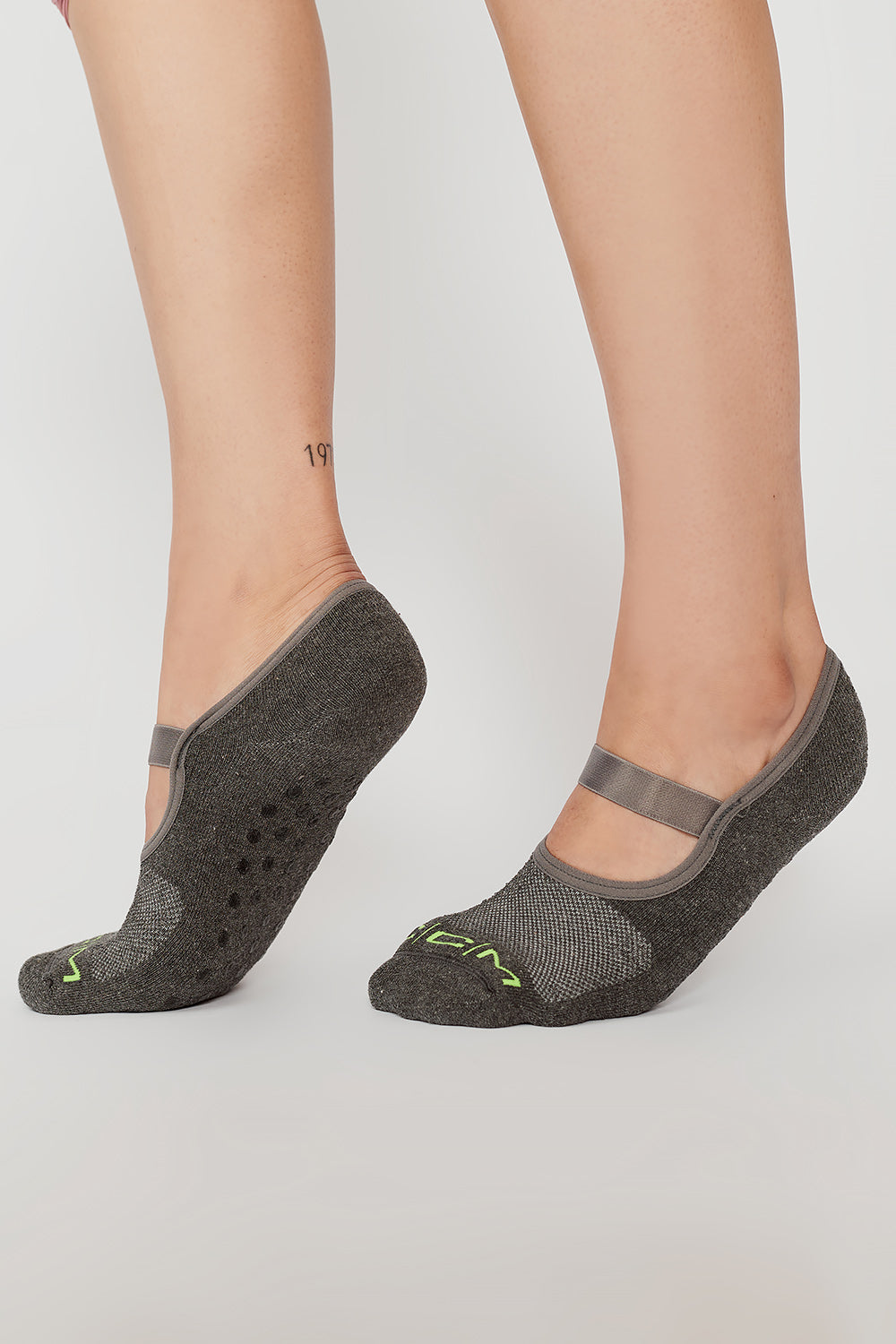Meia Pilates MESCLA PRETO