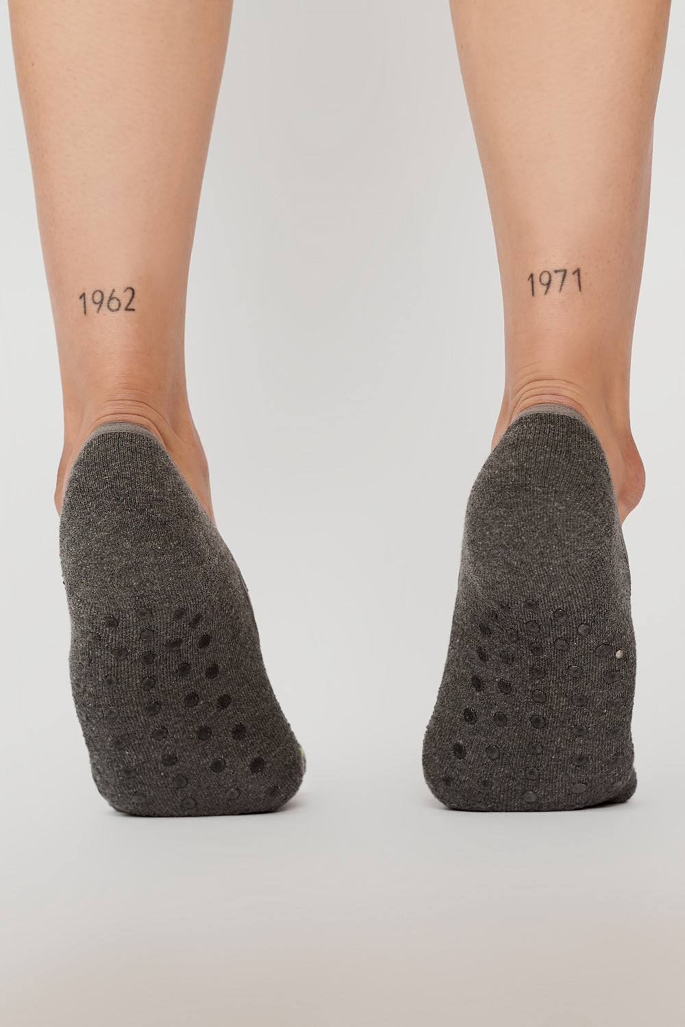 Meia Pilates MESCLA PRETO